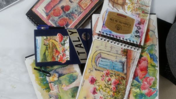 Watercolor journals, Art Journaling Watercolor Tips