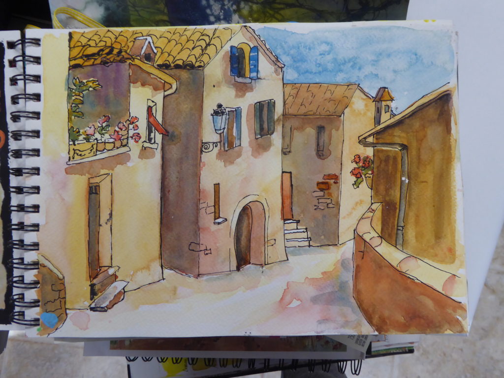 Watercolor Painting of Orvieto, Italy